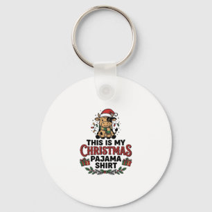 Porte-clés Chemise de pyjama de Noël Design de vacances de va