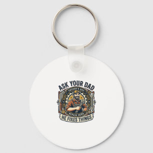 Porte-clés Chemise de réparation de papa de la fête des pères