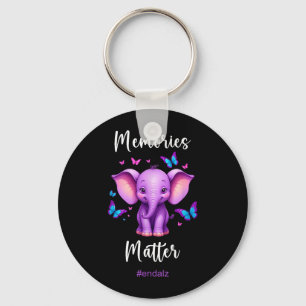 Porte-clés Chemise de sensibilisation à Alzheimer Éléphant Vi