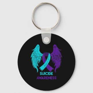 Porte-clés Chemise de sensibilisation au suicide Ailes et rub