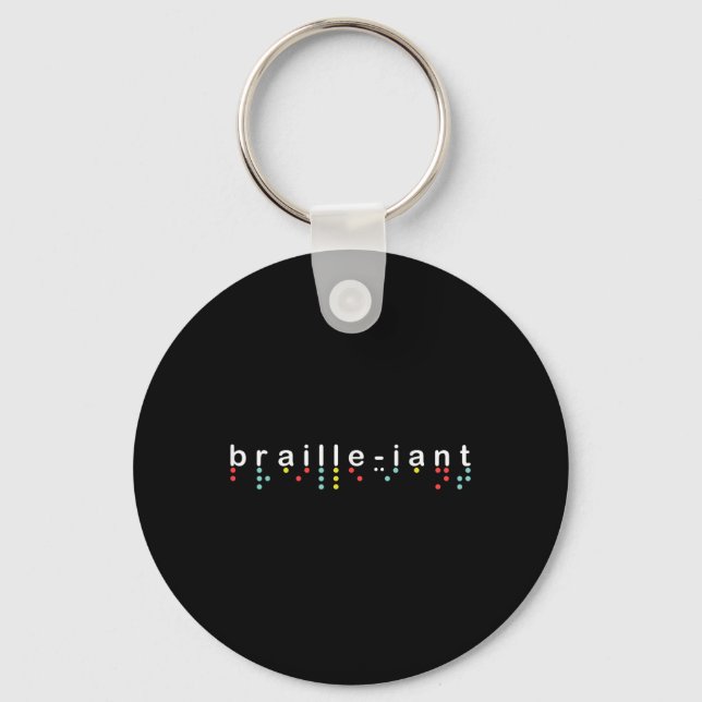 Porte-clés Chemise de sensibilisation aveugle braille (Recto)