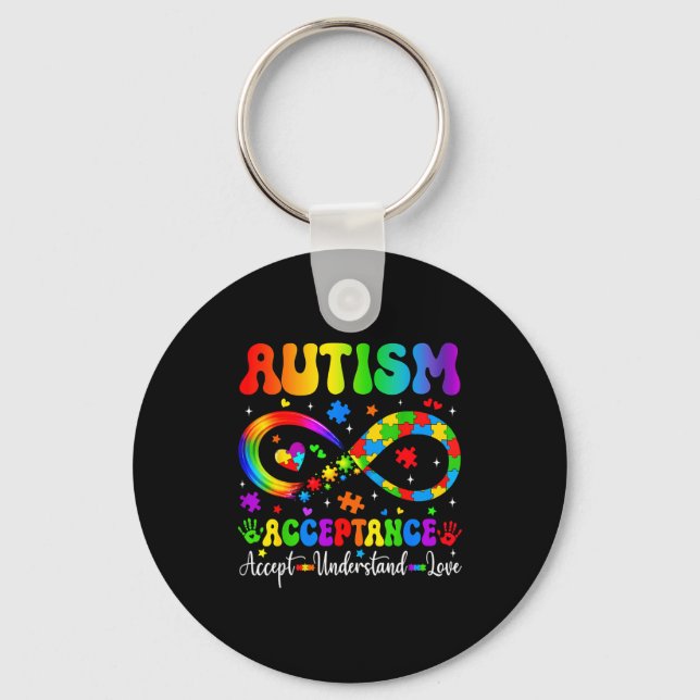 Porte-clés Chemise de sensibilisation et d'acceptation de l'a (Recto)