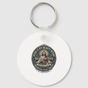 Porte-clés Chemise de technicien en onglerie Jésus Artiste On