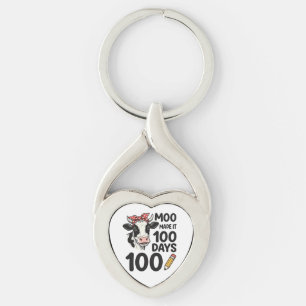 Porte-clés Chemise de vache 100 jours Gravure vintage design