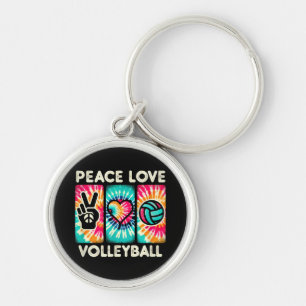 Porte-clés Chemise De Volley-Ball Pour Ados Filles Peace Love