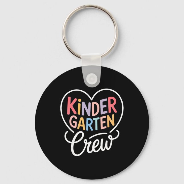 Porte-clés Chemise d'équipe de maternelle Kinder Crew Enseign (Recto)