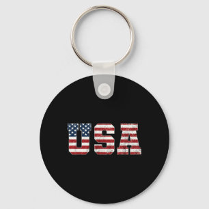 Porte-clés Chemise Drapeau Américain Patriotique Usa Hommes F