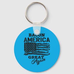 Porte-clés Chemise drôle de barbecue BBQ Bacon Aamerica Great
