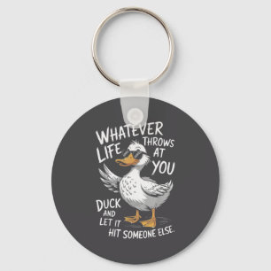 Porte-clés Chemise drôle de canard Citation drôle Tee graphiq
