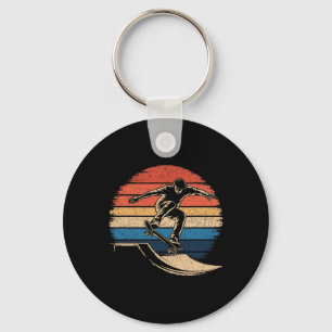 Porte-clés Chemise drôle de skateboard vintage rétro