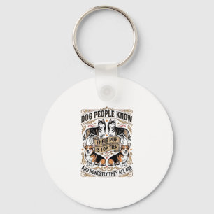 Porte-clés Chemise drôle pour amateur de chien avec débat vin