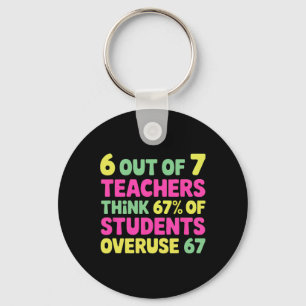 Porte-clés Chemise drôle pour enseignant 67 - Enseignant 6 7 