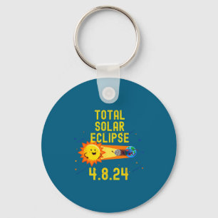 Porte-clés Chemise Enfant Éclipse Solaire Totale Dessin Animé