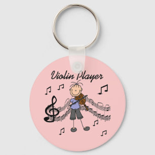 Porte-clés Chemise et Cadeaux pour Joueuse de Violon en Silho