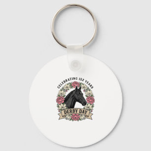Porte-clés Chemise fleurie vintage de Derby Day pour chevaux