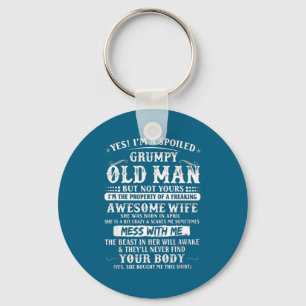Porte-clés Chemise Gâtée Vieille Femme Grincheuse Née