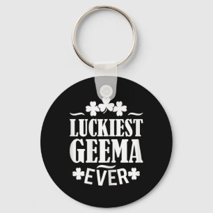Porte-clés Chemise Geema la plus chanceuse St Patricks Day Ir