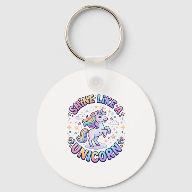 Porte-clés Chemise graphique Licorne Brille Comme une Licorne (Recto)
