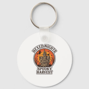 Porte-clés Chemise Halloween Maison Hantée Gravure Vintage De