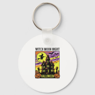 Porte-clés Chemise Halloween Sorcière Maison Hantée Nuit_