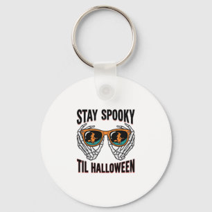 Porte-clés Chemise Halloween squelette avec lunettes de sorci