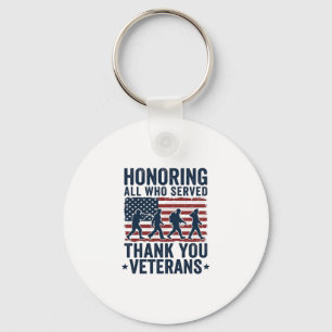 Porte-clés Chemise Honneur à tous ceux qui ont servi Merci au