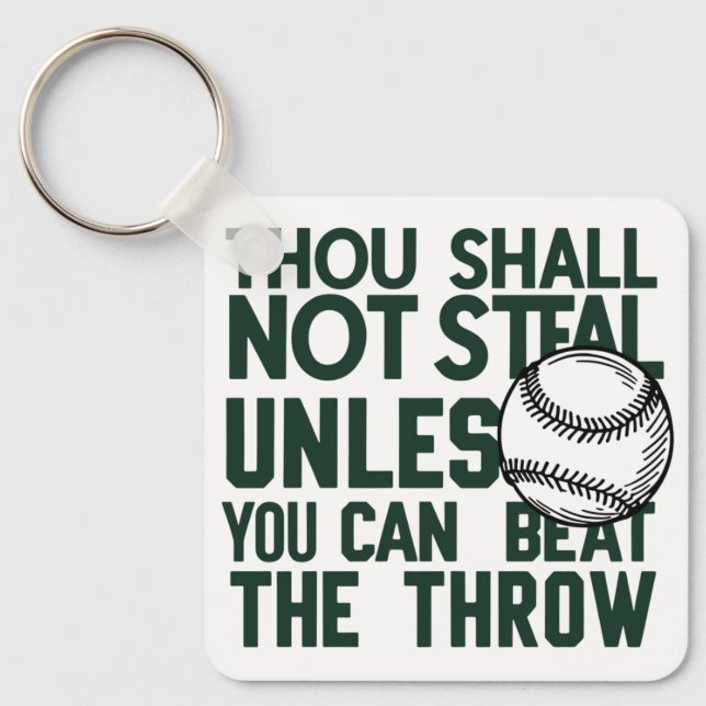 Porte-clés Chemise Humour volante de baseball (Recto)
