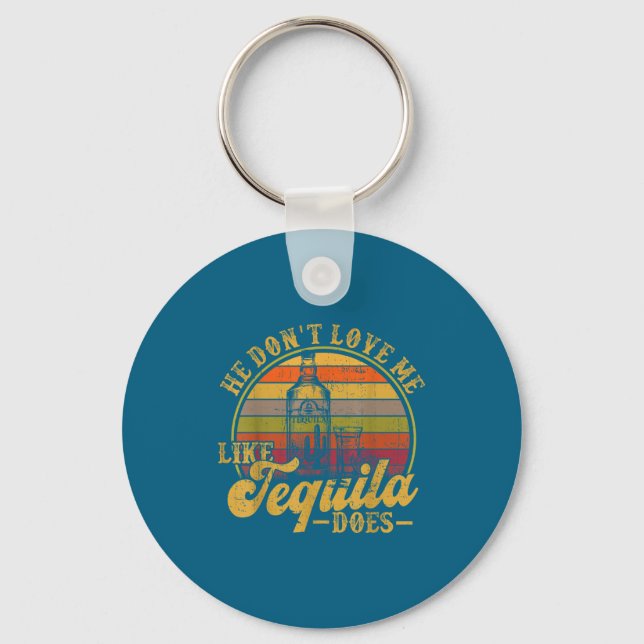 Porte-clés Chemise Il aime la téquila Boisson mexicaine (Recto)