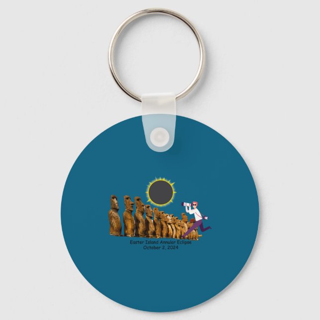 Porte-clés chemise île de Pâques éclipse annulaire  (Recto)