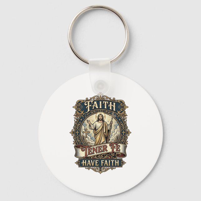 Porte-clés Chemise Jésus Familles Bilingues Multiculturelles  (Recto)