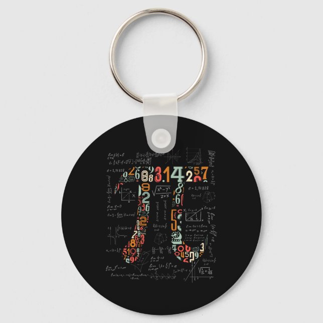 Porte-clés Chemise Jour Pi Numéros Pi Enseignant Math 3.14 Ca (Recto)
