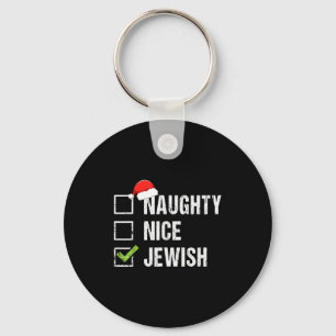 Porte-clés Chemise juive gentille vilain Santa juif cadeau de