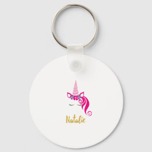 Porte-clés Chemise Licorne Natalie Enfants Filles Nom Personn