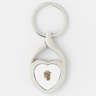 Porte-clés Chemise Lunettes de soleil Girafe Gravée Vintage D