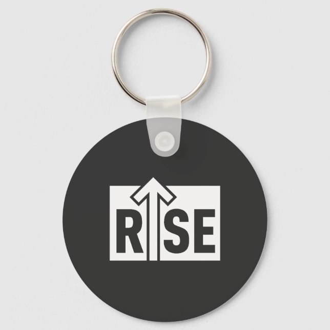 Porte-clés Chemise noire propre et typographique élévatrice R (Recto)