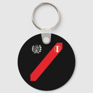 Porte-clés Chemise Pérou Drapeau Péruvien Escudo Rétro Inspir