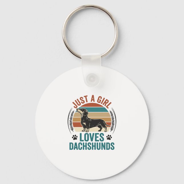 Porte-clés Chemise pour amateur de teckel Graphique de chien  (Recto)