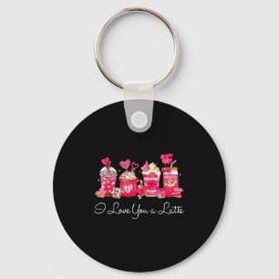 Porte-clés Chemise Saint-Valentin Café Je T'Aime Un Latte