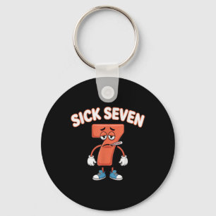 Porte-clés Chemise Sick Seven Meme Six Seven Blague Amusante