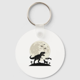 Porte-clés Chemise silhouette de cimetière de chien dinosaure