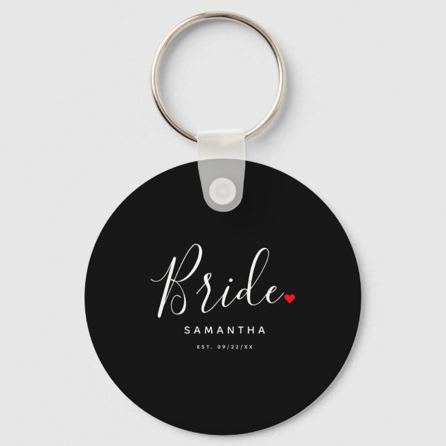 Porte-clés Chemise T Mariée Élégante pour Mariage  (Recto)