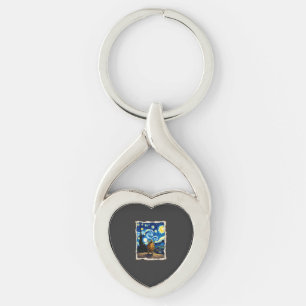 Porte-clés Chemise Tortue Artistique Tortue Nuit Étoilée (3)