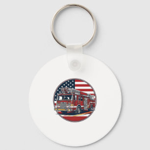 Porte-clés Chemise vectorielle Cercle Drapeau Américain Camio
