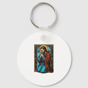 Porte-clés Chemise vectorielle de figure religieuse priant vi