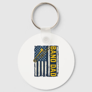 Porte-clés Chemise vintage drapeau américain trombone papa gr