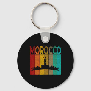 Porte-clés Chemise vintage Maroc, J'aime la carte du Maroc Ma