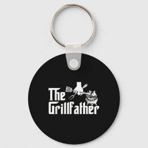 Porte-clés Chemises Bbq Amusantes - Grillfather Pitmaster Gri