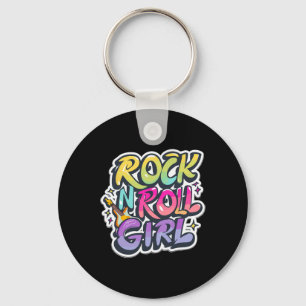 Porte-clés Chemises De Musique Pour Enfants Rock N Roll Girl 