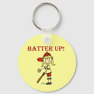 Porte-clés Chemises de softball pour filles Batter Up avec te