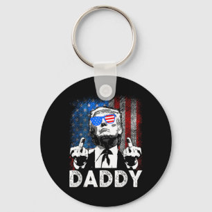 Porte-clés Chemises drôles Trump Papa est à la maison pour ho